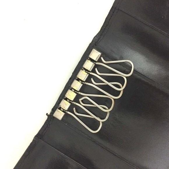 Cartier Black Leather 6 Ring Key Case Key Holder Key Wallet EUC - Picture 6 of 8
